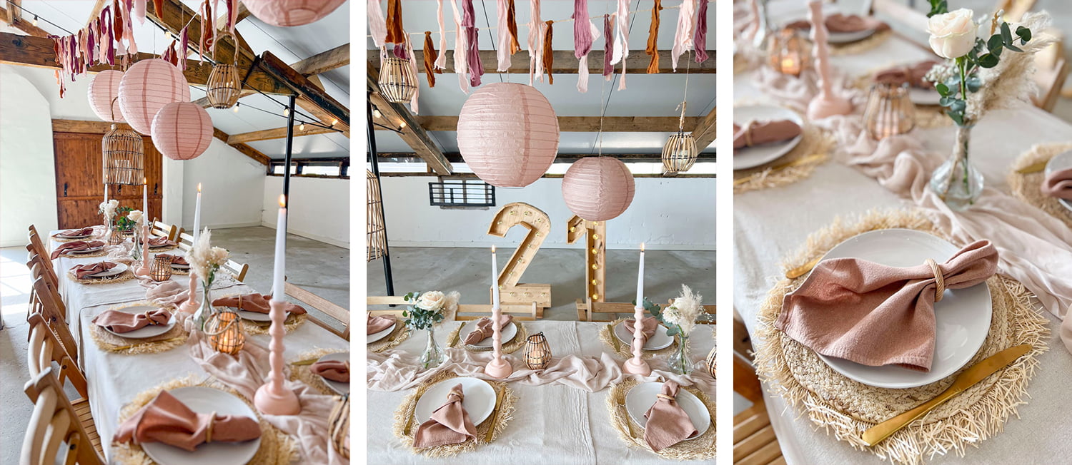 21 diner themas soft boho tafeldecoratie look loods of rentals