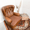 Stoel chesterfield bruin groot