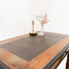Bistrotafel rechthoekig met leer