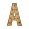 Houten licht letter A klein huren bij Loods of Rentals