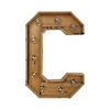 Kleine houten licht letter C huren Loods of Rentals