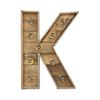 Houten licht letter klein K huren bij Loods of Rentals