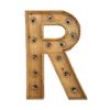Kleine houten licht letter R huren bij Loods of Rentals