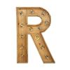Kleine houten licht letter R huren bij Loods of Rentals