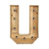 Kleine houten licht letter U huren bij Loods of Rentals