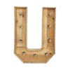 Kleine houten licht letter U huren bij Loods of Rentals