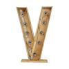 Kleine houten licht letter V huren bij Loods of Rentals