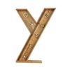 Kleine houten licht letter Y huren bij Loods of Rentals