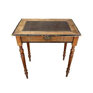 Bistrotafel rechthoekig met leer