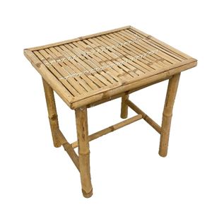 Bijzettafel bamboe vierkant