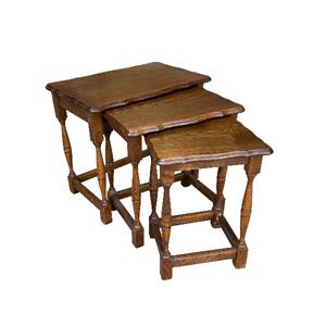 Bijzettafel hout - Set van 3