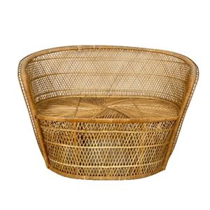 Vintage rotan bank huren bij Loods of Rentals