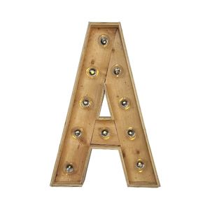 Houten licht letter A klein huren bij Loods of Rentals