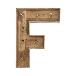 Kleine houten licht letters huren F Loods of Rentals