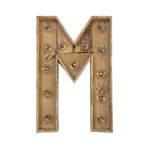 Kleine houten licht letter M huren bij Loods of Rentals