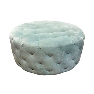 Poef velvet blauw - XL