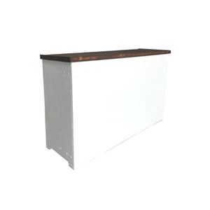 Inklapbare witte bar + gebeitst blad