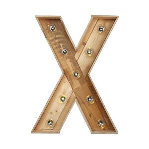 Kleine houten licht letter huren bij Loods of Rentals