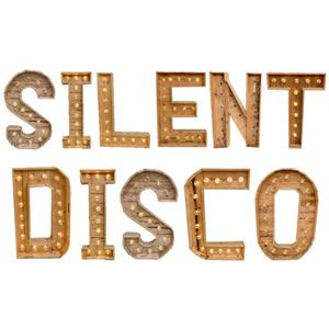 SILENT DISCO lichtletters