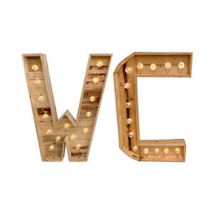 WC lichtletters