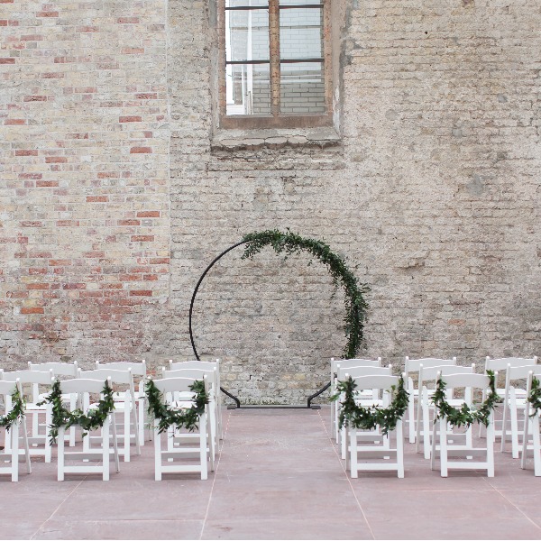 Backdrop rond zwart - zonder doek