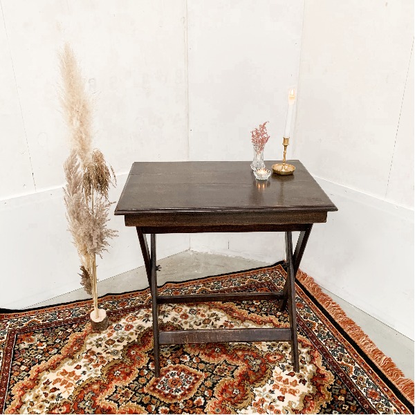 Bistrotafel donker hout - inklapbaar