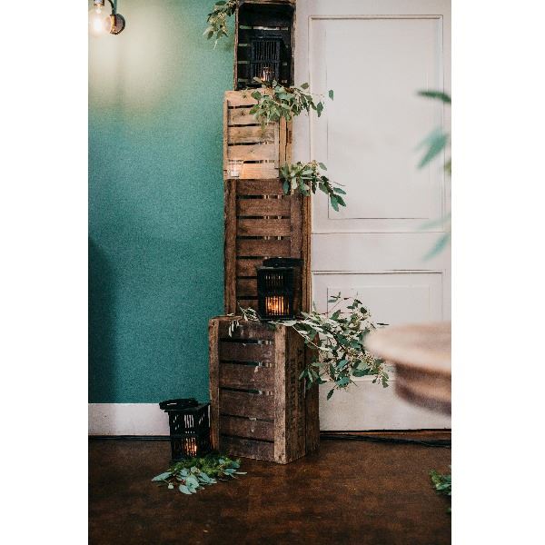 Lantaarntje hout zwart